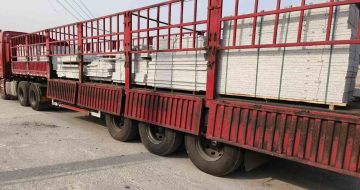 大同 白麻荔枝面外墙干挂，工厂装车日常