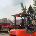 大同 黄金麻冰裂纹，地铺石装车