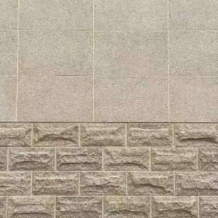 大同 黄金麻自然面蘑菇石配荔枝面干挂