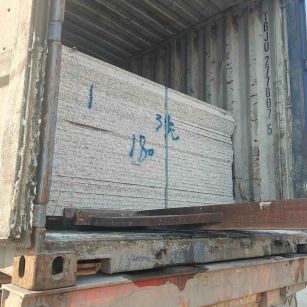 大同 芝麻白花岗岩石材3.0公分光面毛板装柜出货