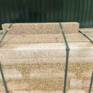 大同 黄金麻花岗岩石材机切面栏杆料半成品