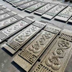 大同 黄金麻花岗岩外墙雕刻板