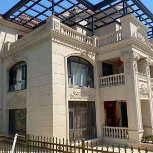 大同 黄金麻花岗岩荔枝面别墅外墙干挂