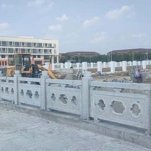 大同 白麻花岗岩荔枝面河道栏杆