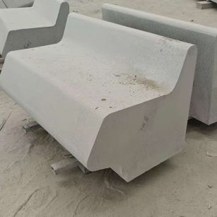 大同 芝麻白花岗岩异形坐凳，石凳