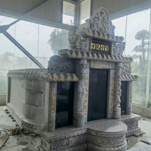 大同 芝麻白墓碑效果展示图