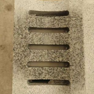 大同 芝麻白拉丝面花岗岩U型开槽排水槽