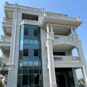 大同 白麻花岗岩别墅外墙干挂效果展示