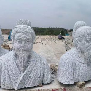 大同 白麻花岗岩石材人物立体雕刻