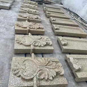 大同 黄金麻花岗岩别墅外墙雕刻板