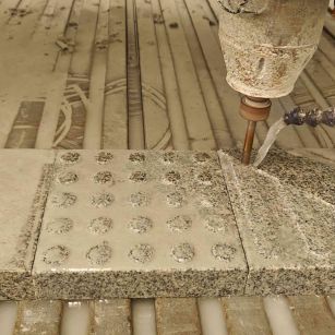 大同 芝麻白花岗岩石材盲人石、盲道石、盲点石