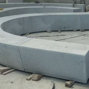 大同 芝麻白花岗岩光面弧形坐凳