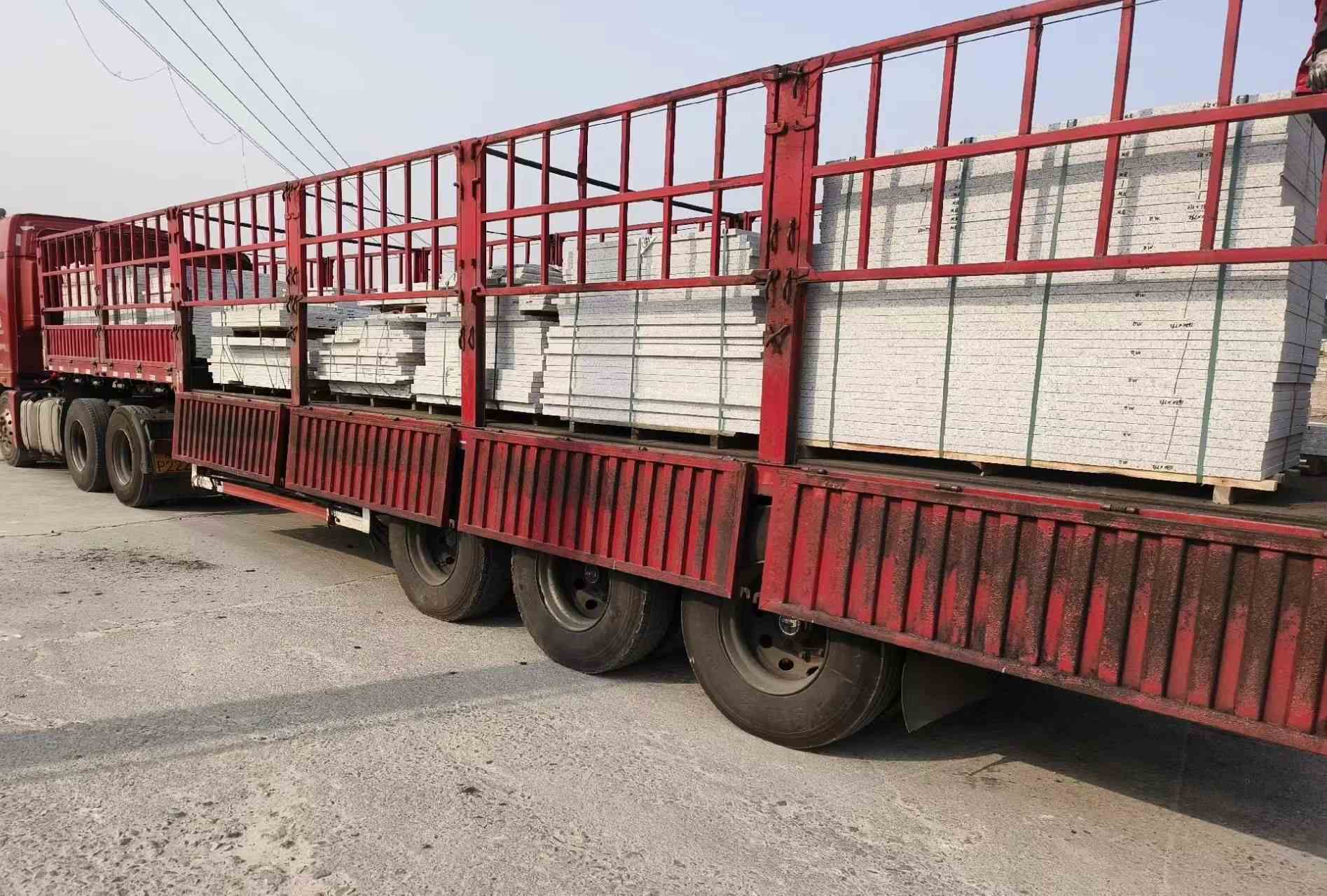 大同 白麻荔枝面外墙干挂，工厂装车日常