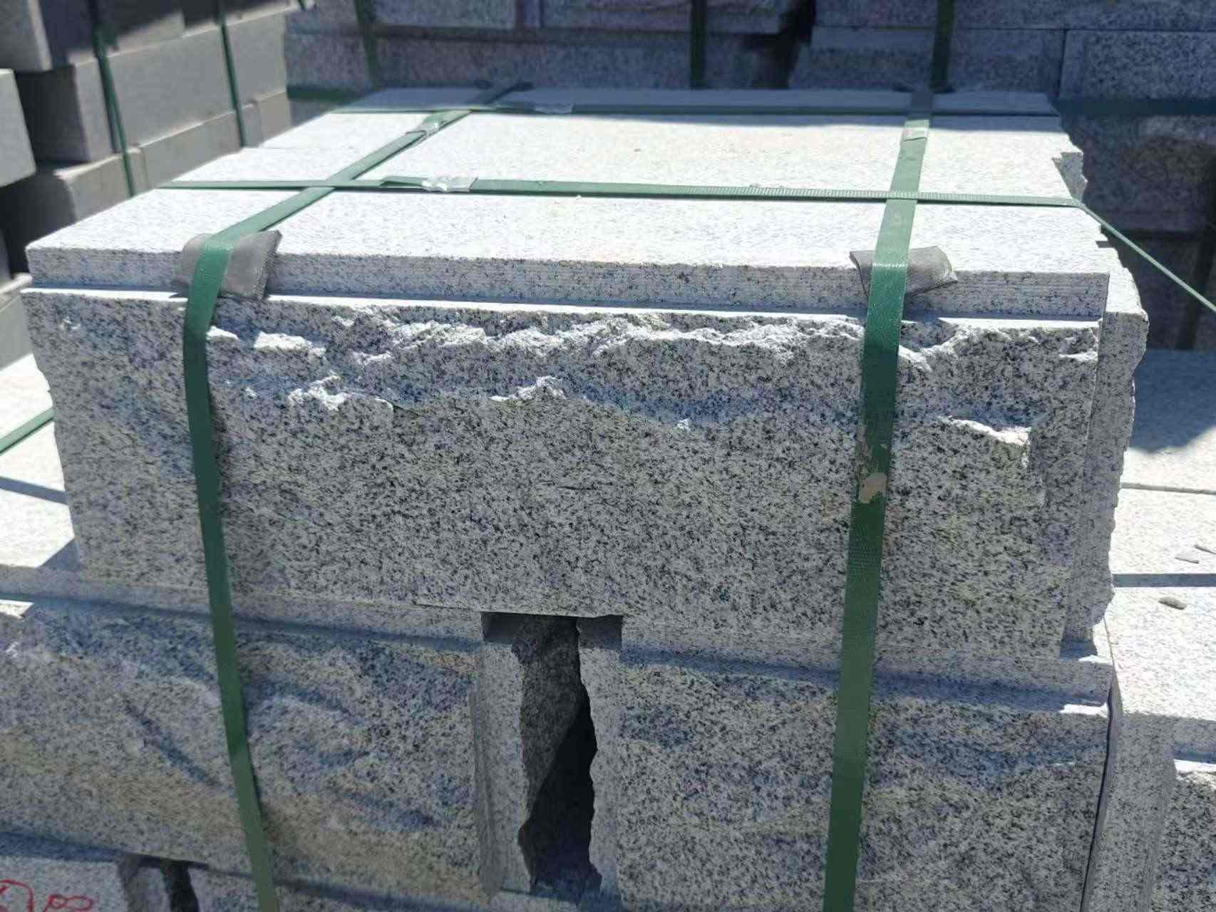 大同 芝麻白花岗岩自然面成品