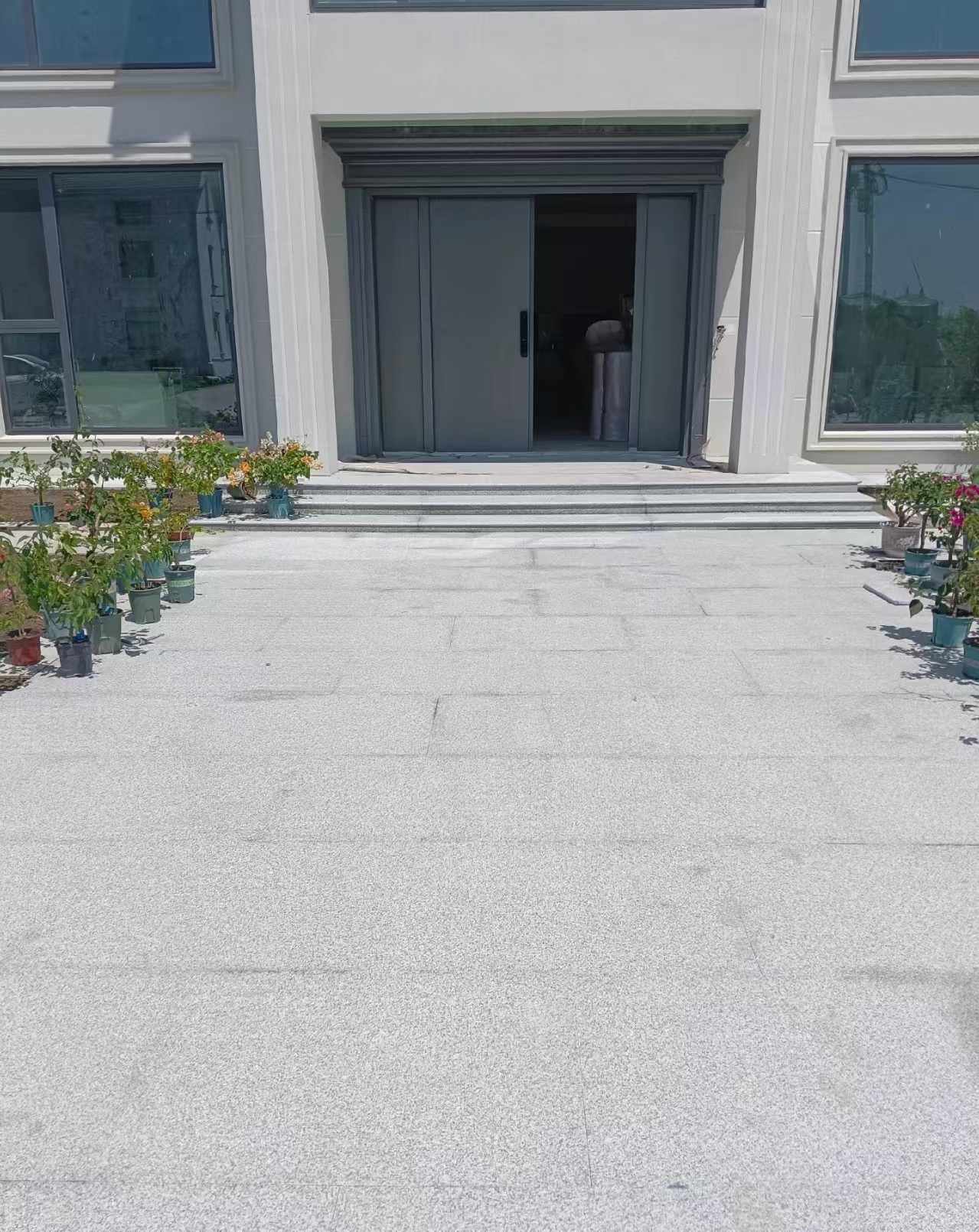 大同 芝麻白花岗岩地铺石地面铺装