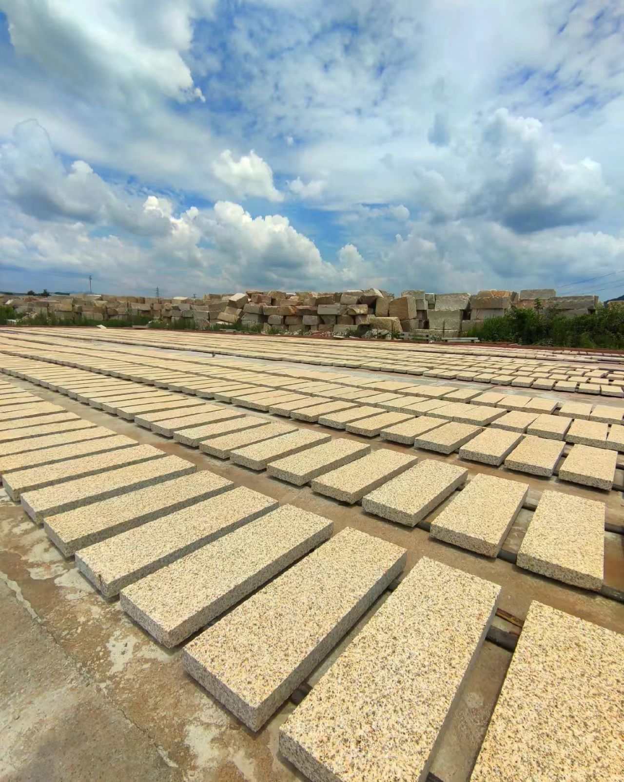 大同 黄金麻花岗岩荔枝面地铺石防护中