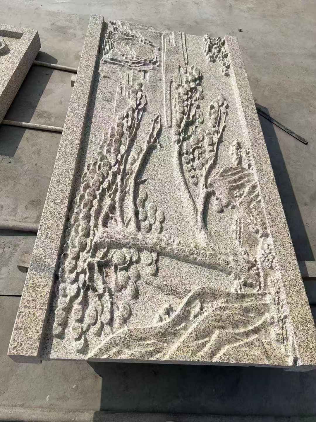 大同 黄金麻雕刻板浮雕迎客松