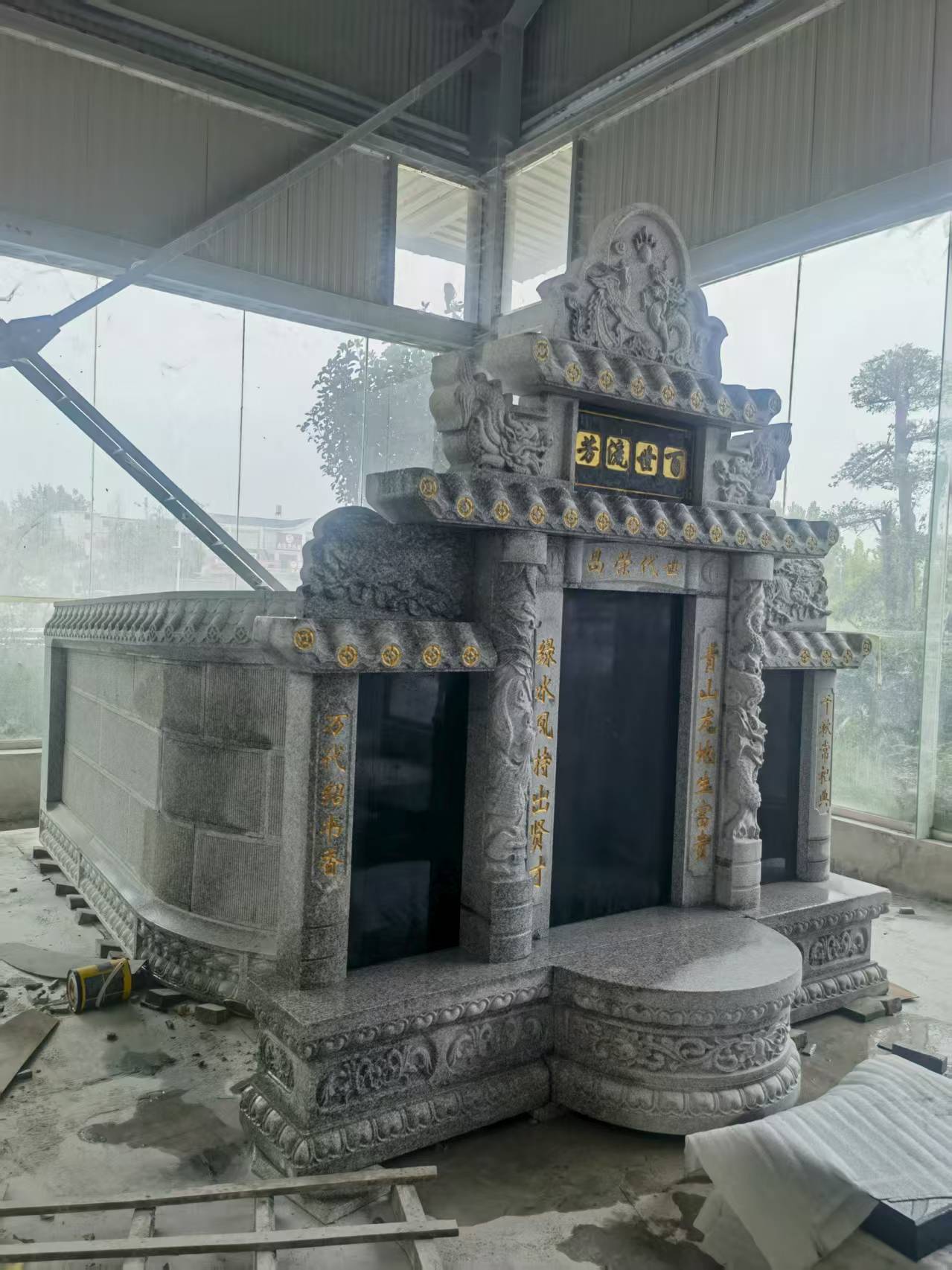 大同 芝麻白墓碑效果展示图