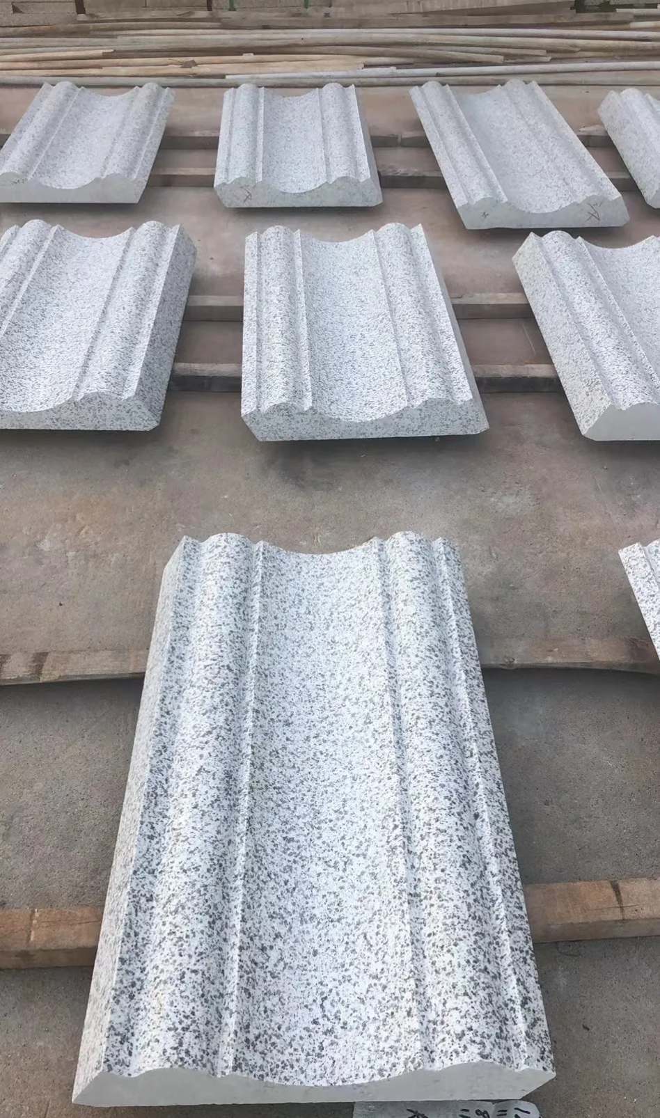 大同 白麻花岗岩光面别墅线条