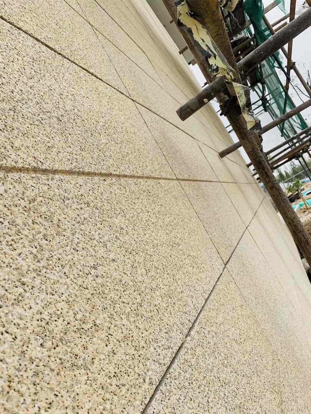 大同 黄金麻花岗岩荔枝面外墙干挂石材效果示例