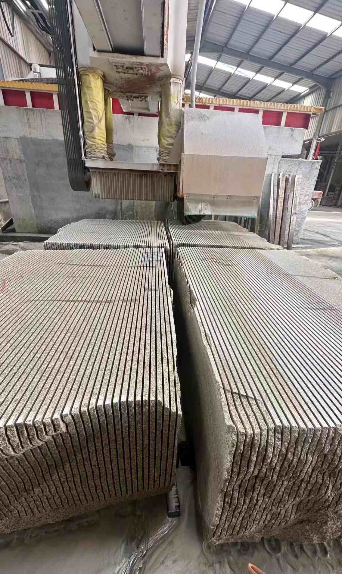 大同 车间生产日常，黄金麻白麻花岗岩