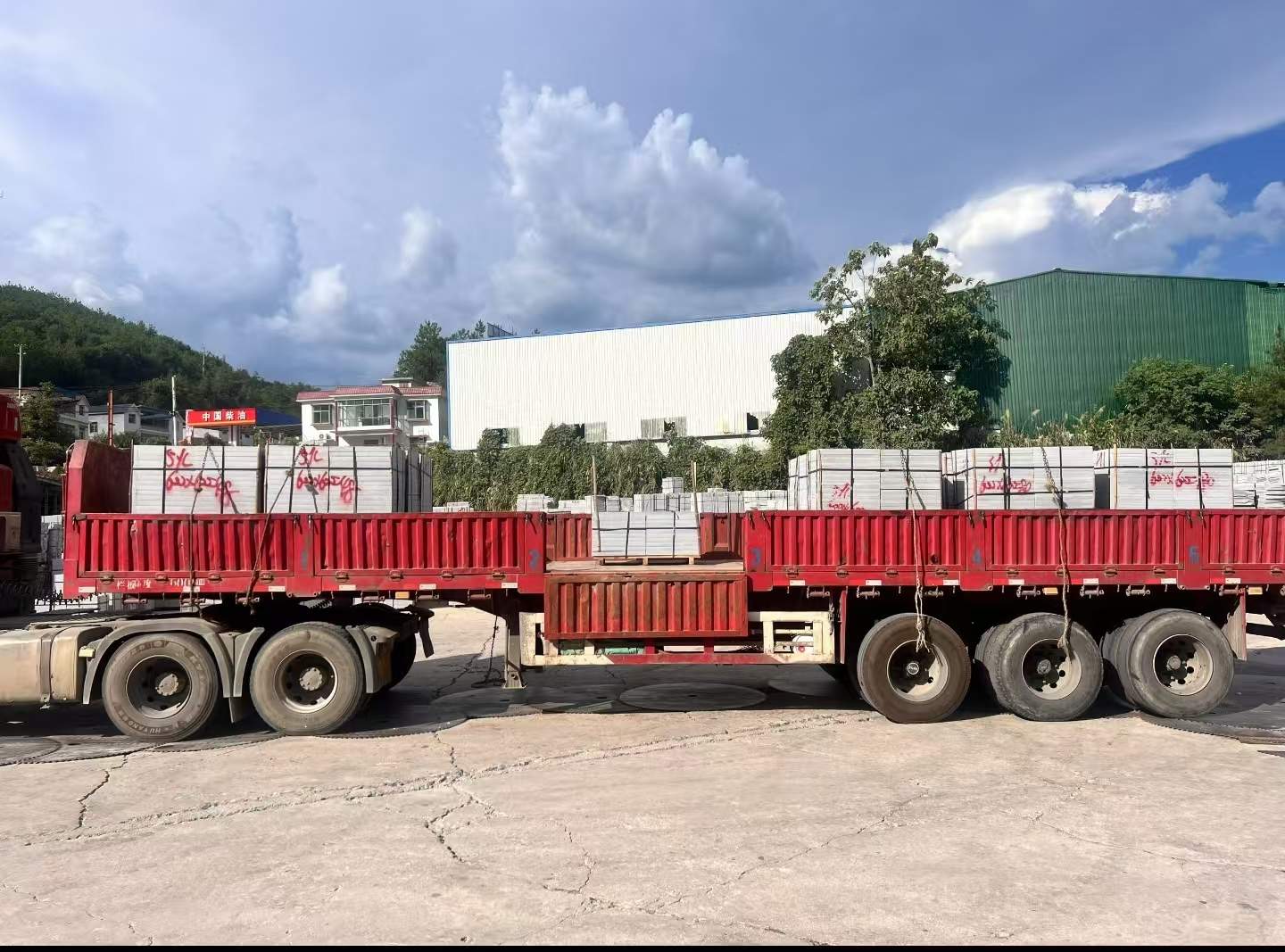 大同 芝麻灰花岗岩地铺石出货日常